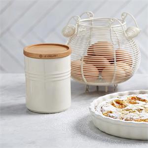 Le Creuset Stoneware Medium Storage Jar with Wooden Lid